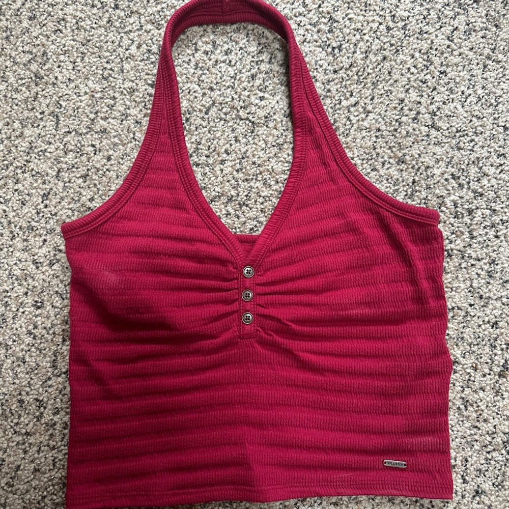 Halter red top